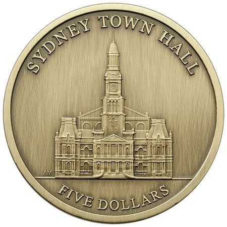 Details about   2012 5 Dollar Antique Uncirculated Capital Town Halls Coin Sydney 