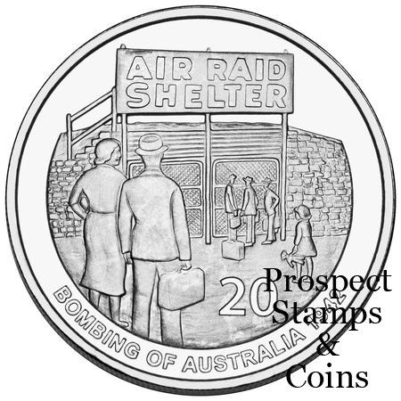 2012 20 Cent Coin Shores Under Siege " Bombing of Australia 1942 " UNC Coin only