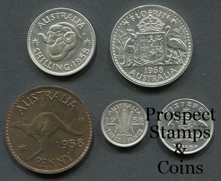 Australian coin jewellery 1958 sales