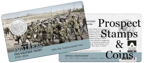 2016 50 cent UNC The Battle of Pozieres 