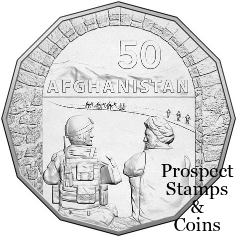 2016 50 Cent Coin " Afghanistan  " Australia at War UNC 50c Money 