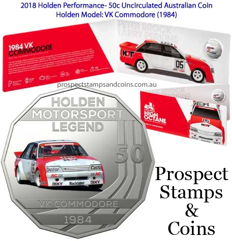 2018 Holden Motorsport Collection RAM 50c Coin 1984 VK Commodore HDT 