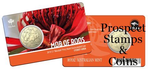 2019 $1 ANDA Expo Privy Mark Collection set in Folder inc Kangaroo Paw & Waratah